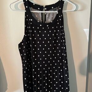 Adrianna Papell Black and White Polka Dot Blouse